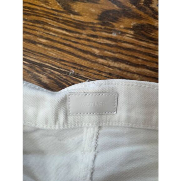 Mother Denim The Vagabond Mini Skirt in Fairest of Them All, white jean skirt sz - Picture 3 of 6
